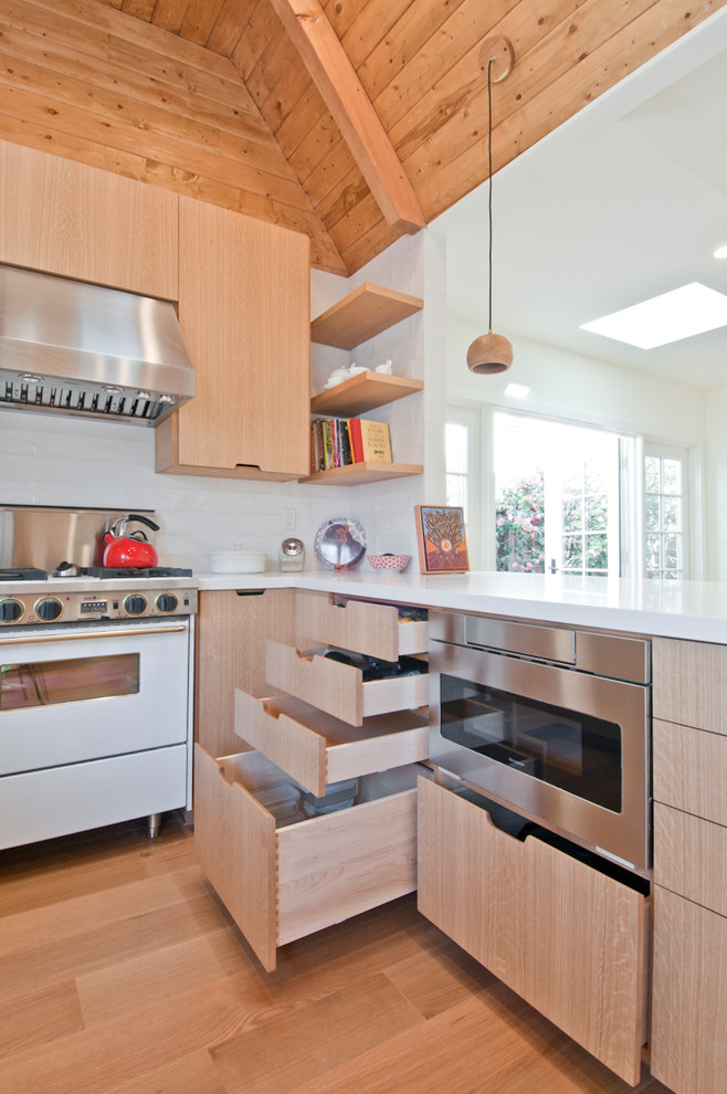 This is an example of a scandinavian kitchen in Los Angeles.