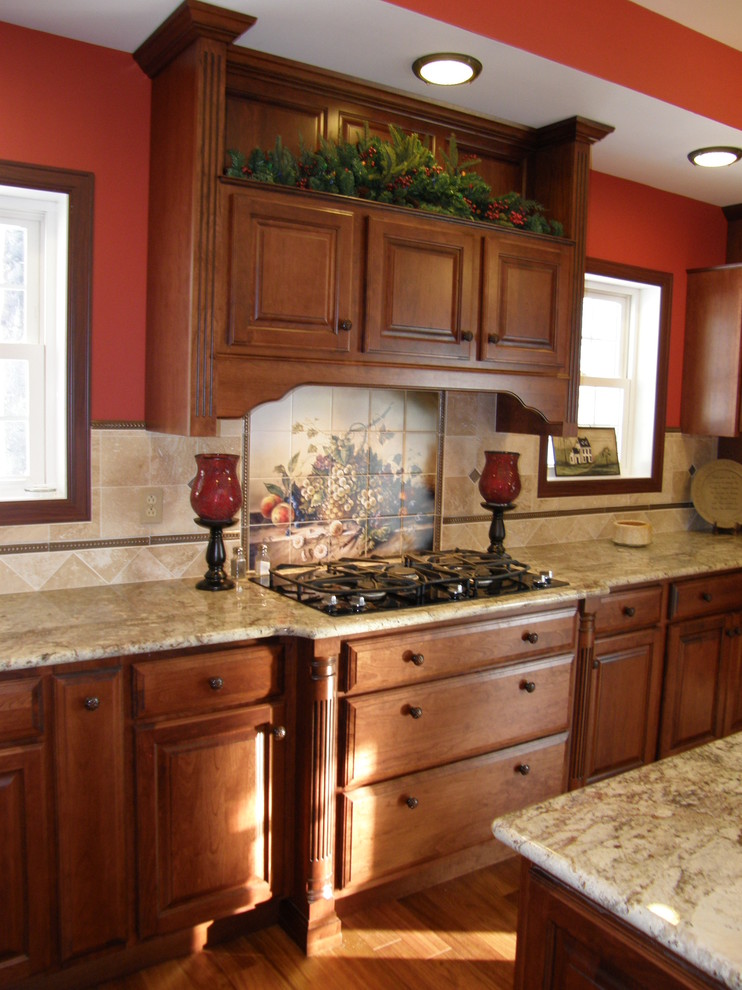 Vibrant Cherry Kitchen with granite countertop - Traditional - Kitchen - New York - by Bens ...