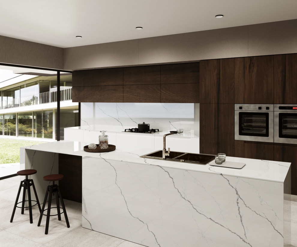 VICOSTONE GREYLAC BQ8738 COUNTERTOPS & ISLAND - Modern - Kitchen