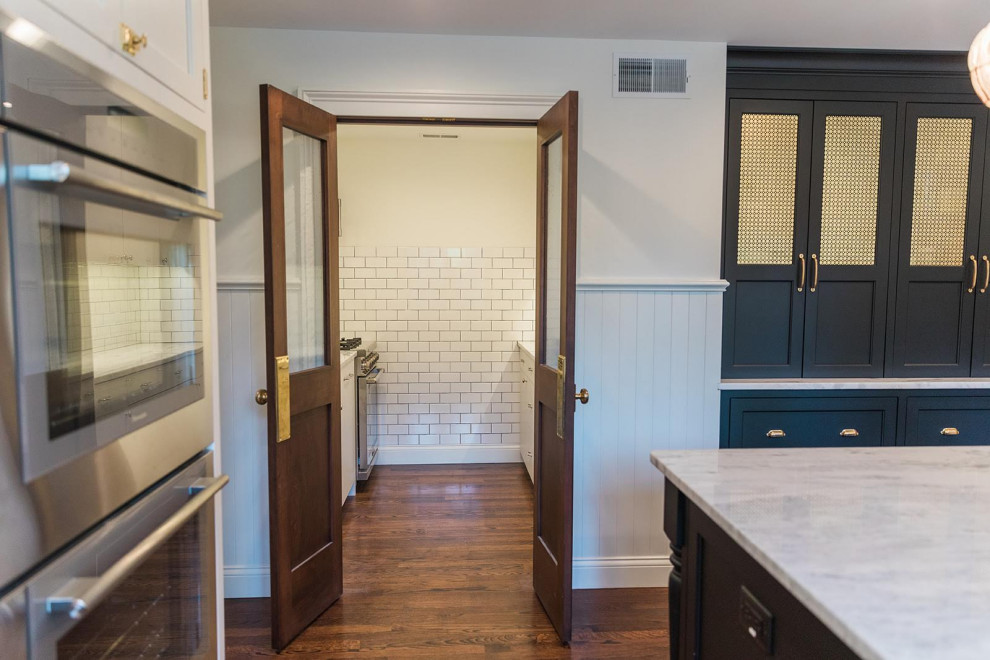 View into Passover Kitchen and Breakfast Bar Farmhouse Kitchen