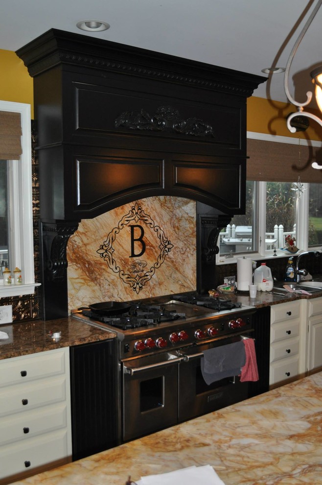 Vintage Black Kitchen Cabinets - Traditional - Kitchen - Philadelphia ...