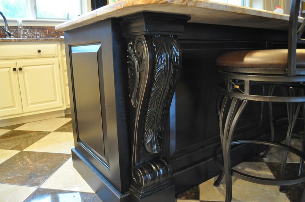 Vintage Black Kitchen Cabinets - Traditional - Kitchen - Philadelphia ...