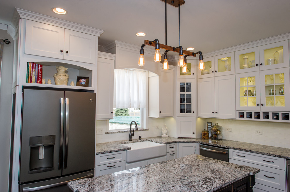 Vintage Touches in Yorkville Traditional Kitchen Chicago by