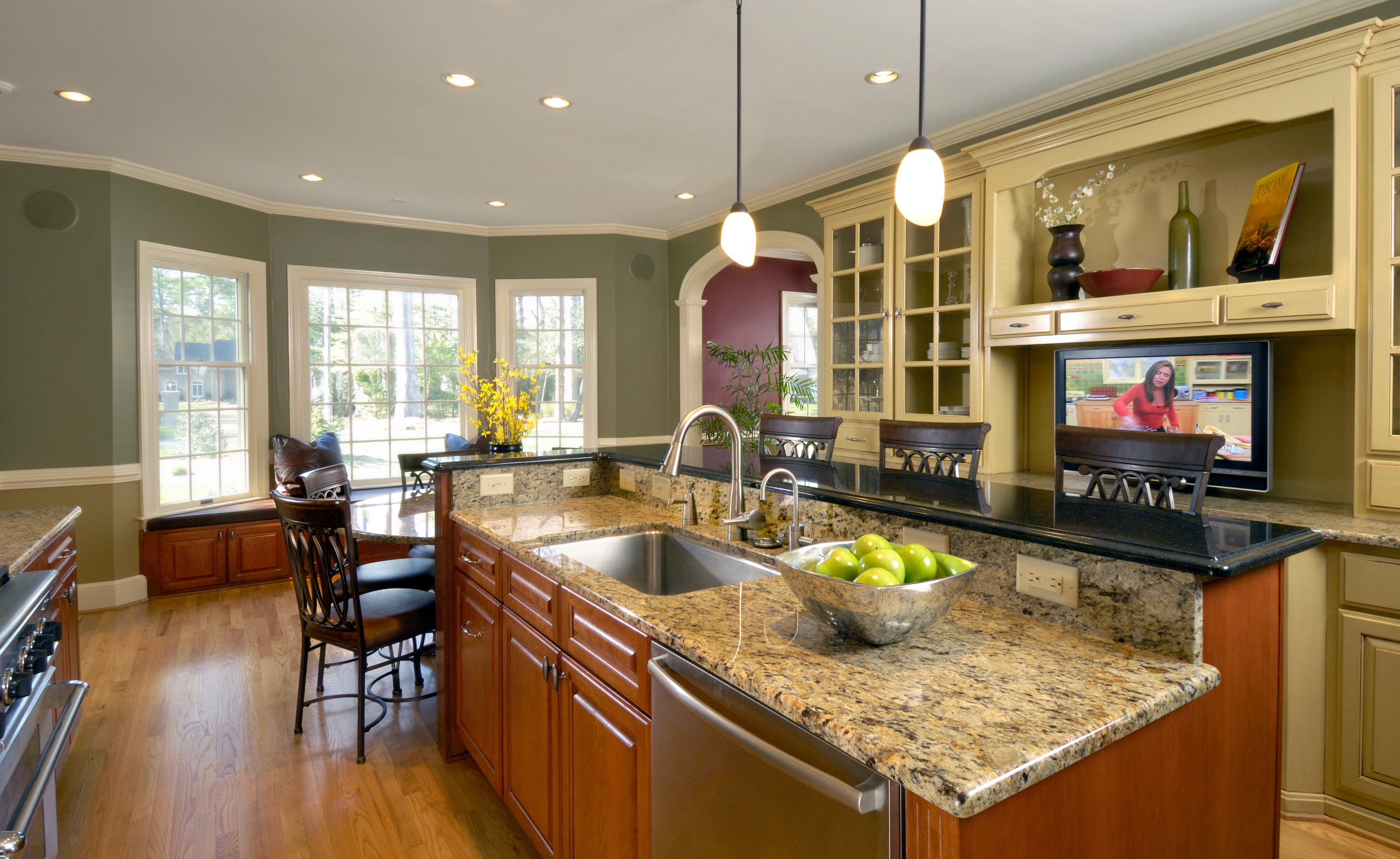 Two Tier Kitchen Island designed by Classic Kitchens of Virginia