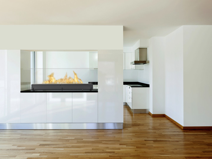 Example of a minimalist kitchen design in Portland