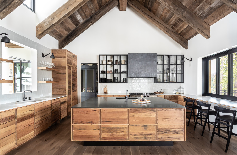 This is an example of a rustic kitchen in Sacramento.