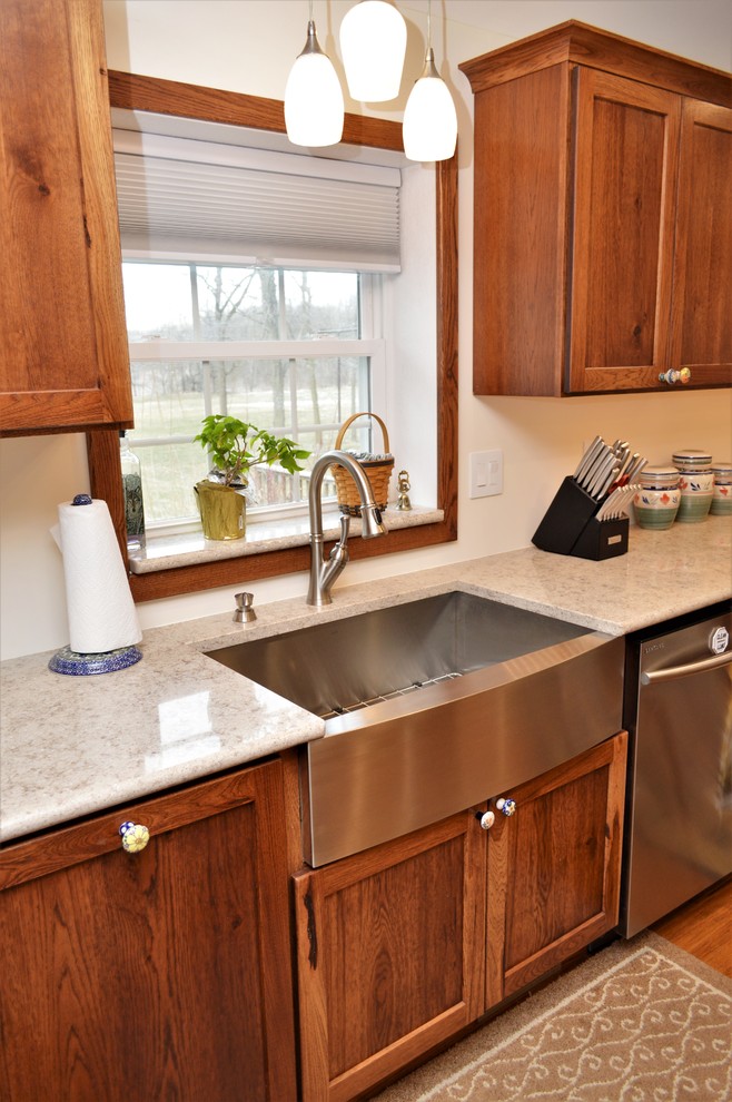 Walkerton, IN. Haas Signature Collection. Rustic Hickory Long Kitchen