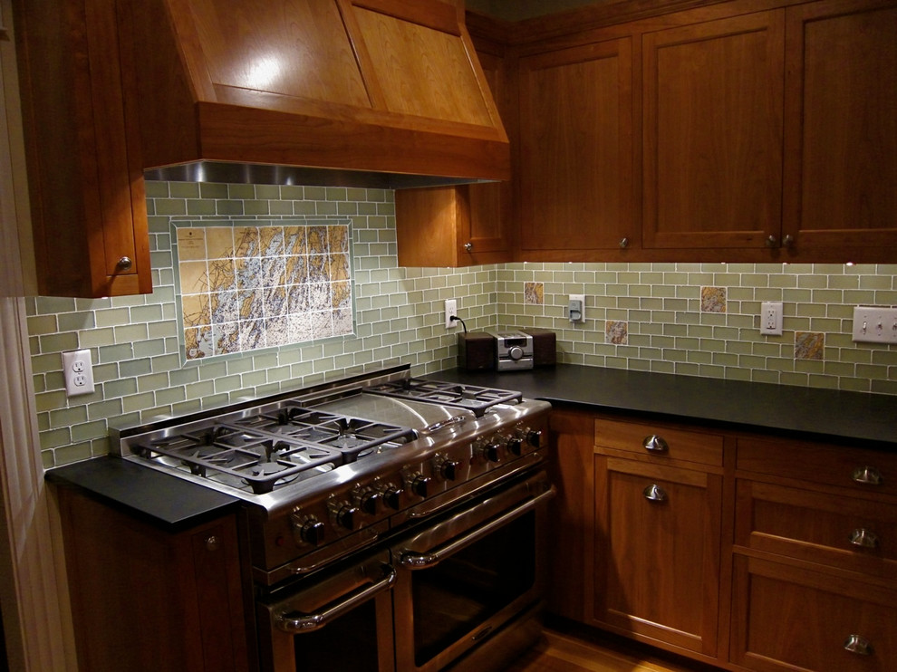 Wall Murals Traditional Kitchen Boston by Screencraft Tileworks
