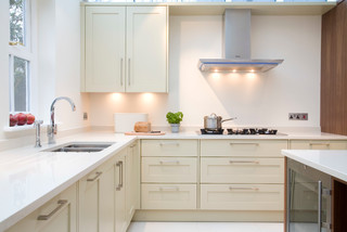 American classic cream colored luxury kitchen with fitted appliances Stock  Photo by ©iriana88w 121709840