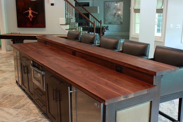 Walnut Kitchen Island Top With Raised Wood Bar Contemporary Atlanta By J Aaron Custom Countertops Houzz Ie Walnut Kitchen Island Top With Raised, Kitchen Island Bar Top Ideas