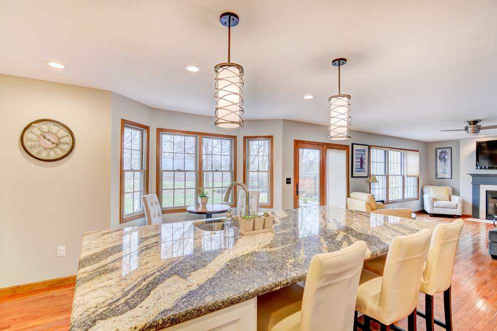Warm Cream Kitchen Remodel: Springfield, IL - Transitional ...