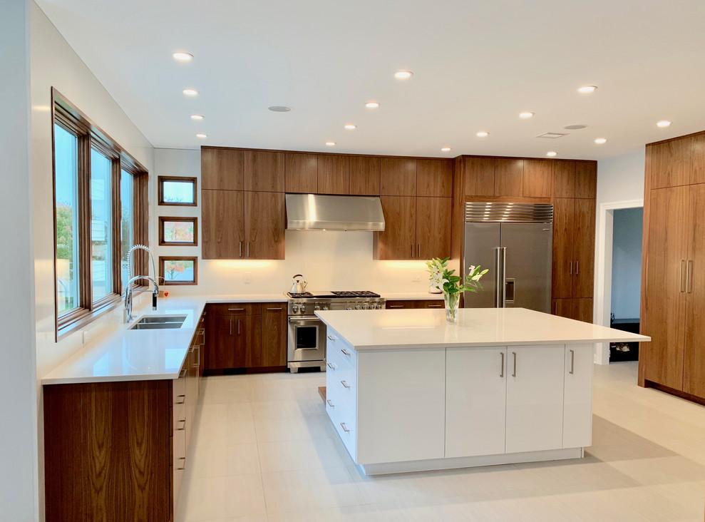 Warm modern kitchen in Walnut - Modern - Kitchen - New York - by ...