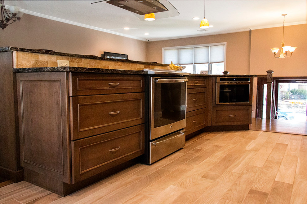 Warm Neutral Kitchen in Merrick, NY Transitional Kitchen New York