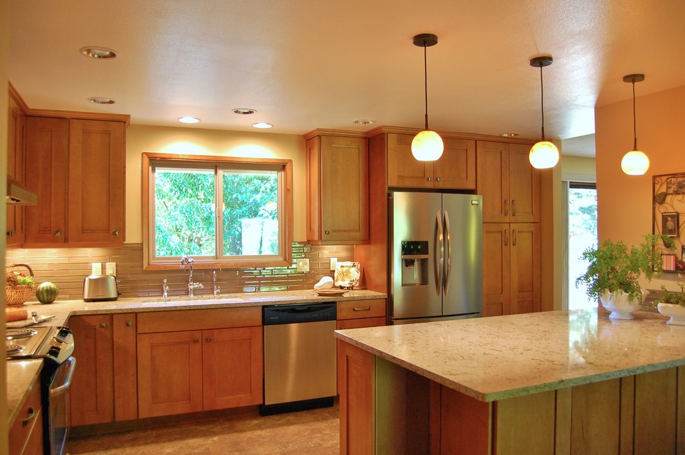 Warm Transitional Kitchen Transitional Kitchen Portland by