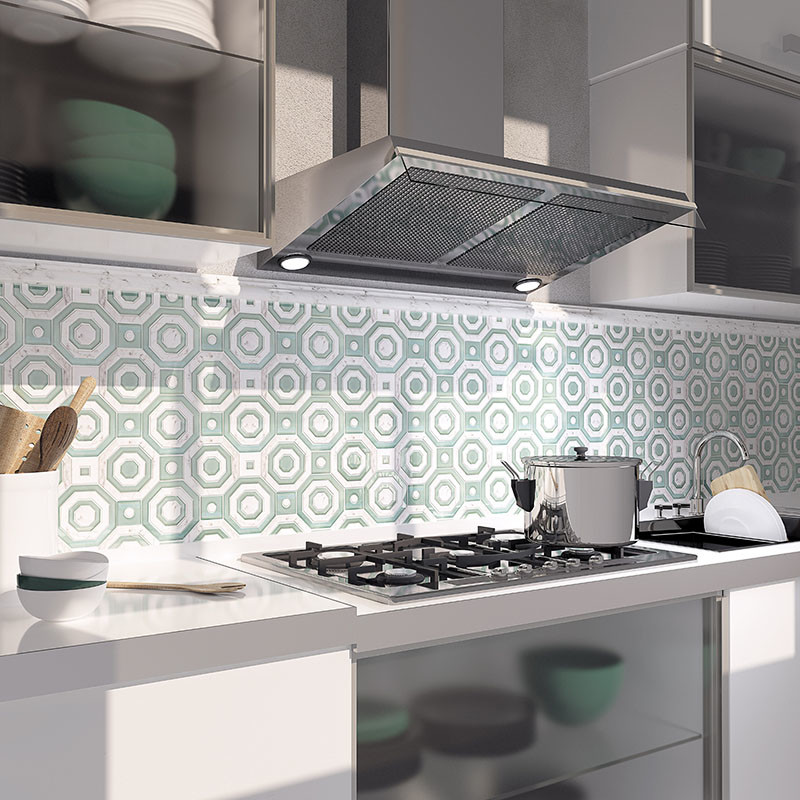 waterjet mosaic backsplash