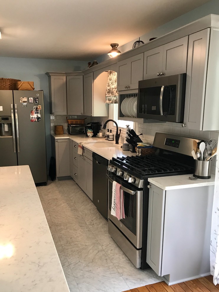 Waypoint Painted Stone and Painted Linen Colors Kitchen Indianapolis by Concepts