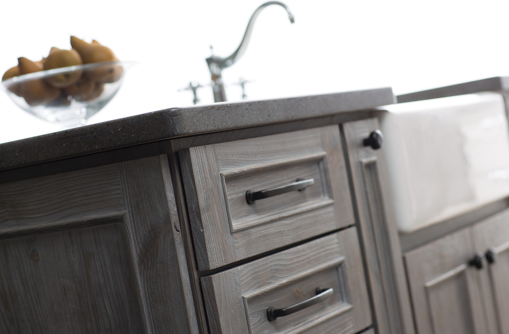 Weathered Wood Kitchen Island - Beach Style - Kitchen - San Diego - by ...