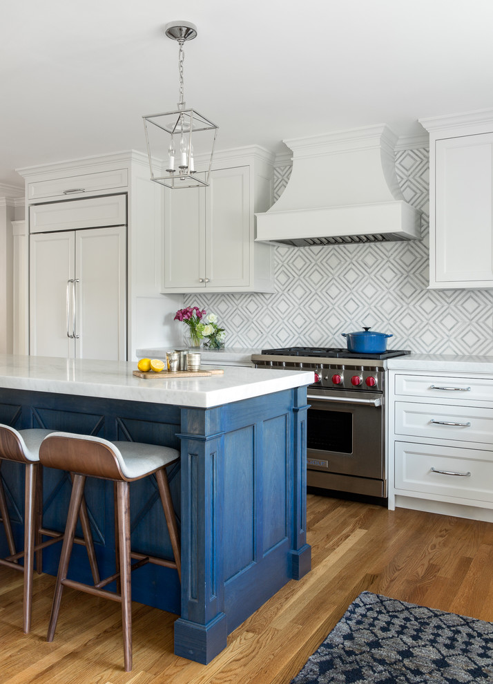 Example of a cottage kitchen design in Boston