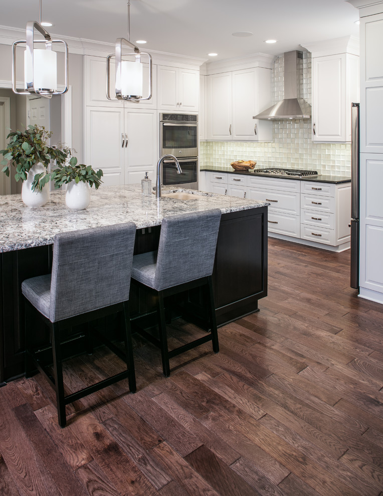 West Omaha Open Concept Kitchen-Living Room Remodel - Contemporary ...