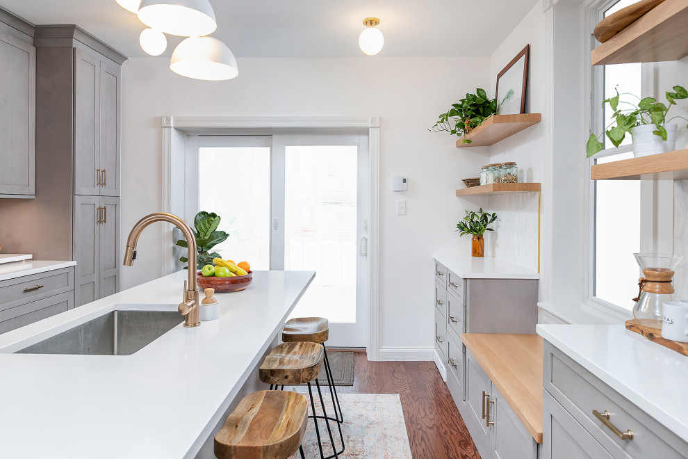West Philadelphia Kitchen Remodel with Mid-Century Vibes - Transitional ...