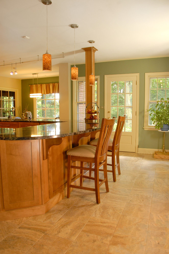 This is an example of a large contemporary u-shaped kitchen/diner in Other.