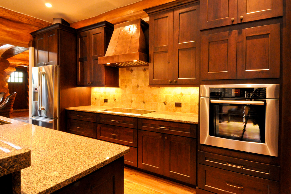 Western Red Cedar Ranch Style Log Home Rustic Kitchen Denver By Mountain Homes Of Co Inc - Western Red Cedar Kitchen Cabinets Western Red Cedar Ranch Style Log Home Rustic Kitchen Denver By Mountain Homes Of Co Inc - Western Red Cedar Kitchen Cabinets
