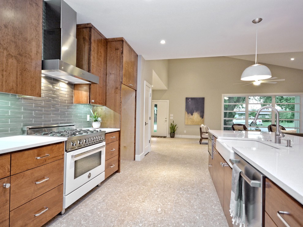 Westfield Midcentury Kitchen Austin by Lecasa Homes