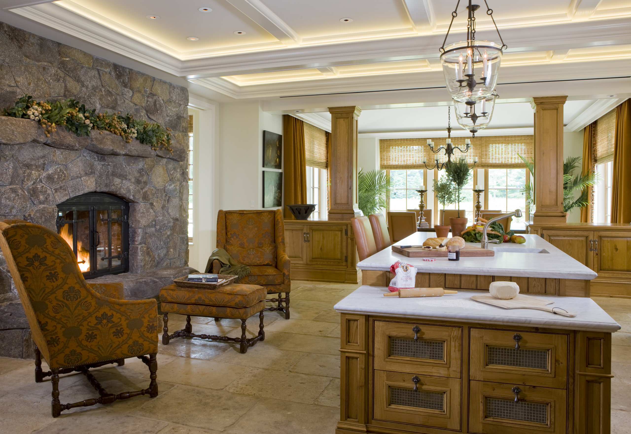 Fireplace In Kitchens Houzz