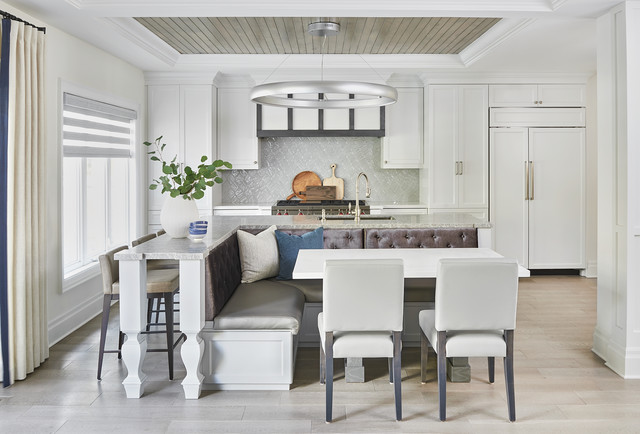 10 Kitchen Islands That Feature Banquette Seating