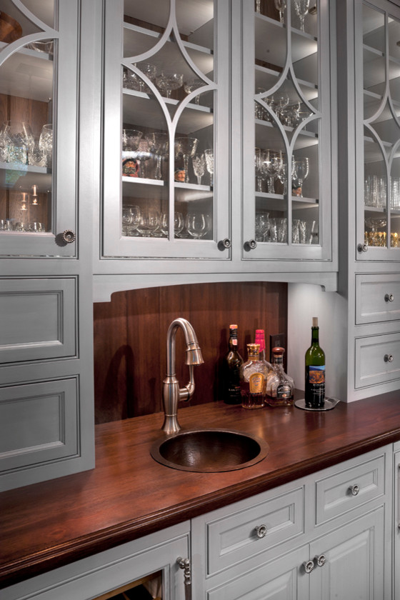 Wet Bar Wood Top Copper Sink Traditional Kitchen Columbus - Wet Bar Sink Wet Bar Wood Top Copper Sink Traditional Kitchen Columbus - Wet Bar Sink