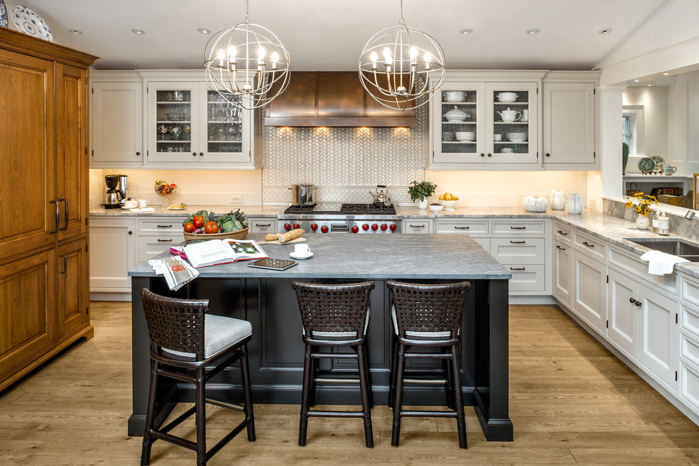 Elegant kitchen photo in Providence