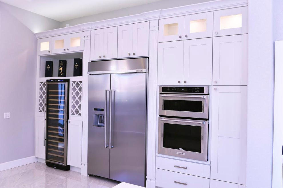 White Contemporary Kitchen Orange County By 405 Cabinets Stone Houzz White Contemporary Kitchen, 405 Cabinets And Stone