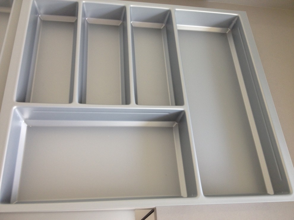 White Kitchen and Laundry drawer organizer insert Contemporary