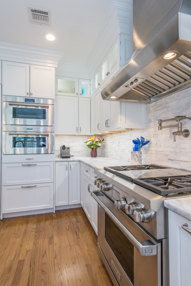 White kitchen in Morristown Kitchen New York by JMC Home