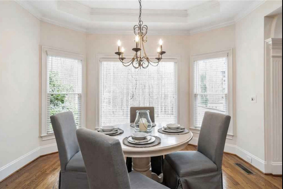 Example of a mid-sized transitional dining room design in Atlanta