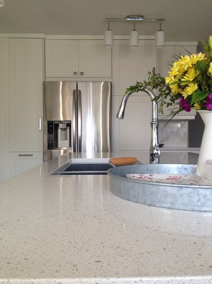 White Kitchen Renovation Calgary Transitional Kitchen Calgary
