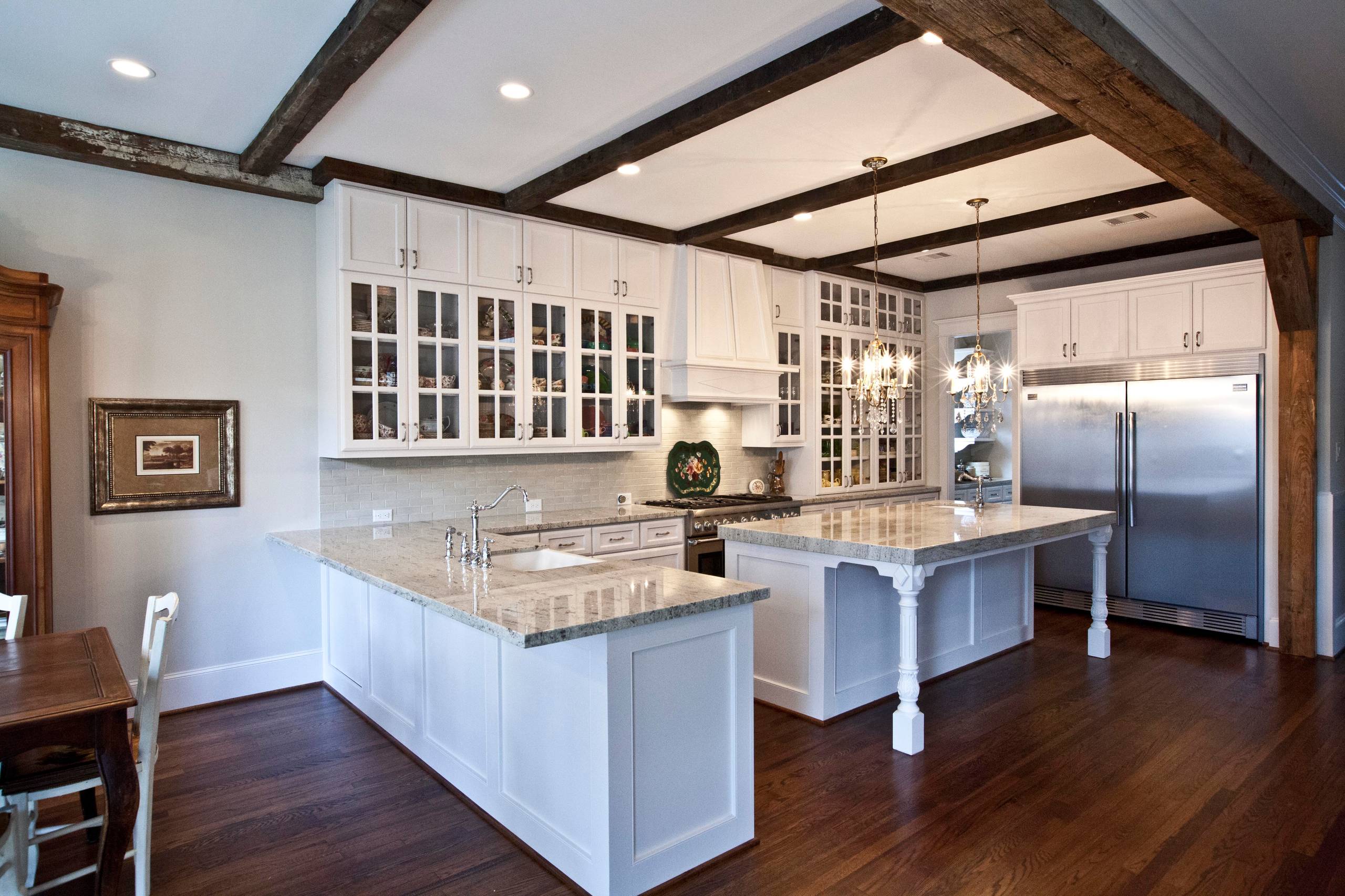 White Ceilings With Wood Beams