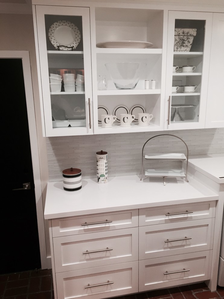 White laundry room by Colombara's and Millwork Contemporary