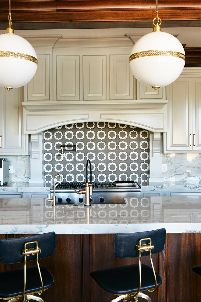 White Macaubas Quartzite Transitional Kitchen Other by Stone