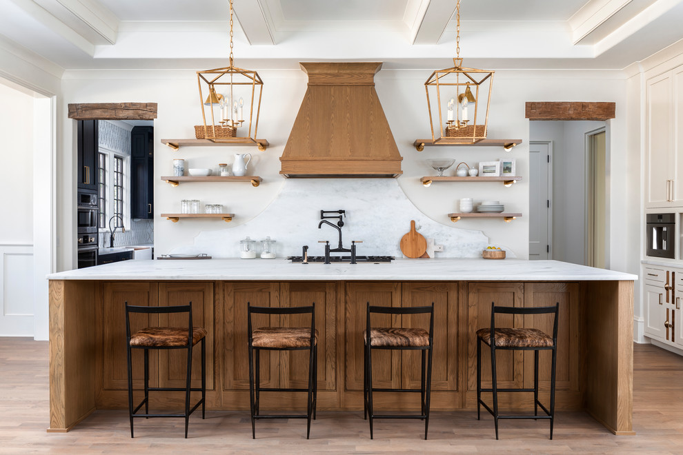 Kitchen - coastal kitchen idea in Charlotte