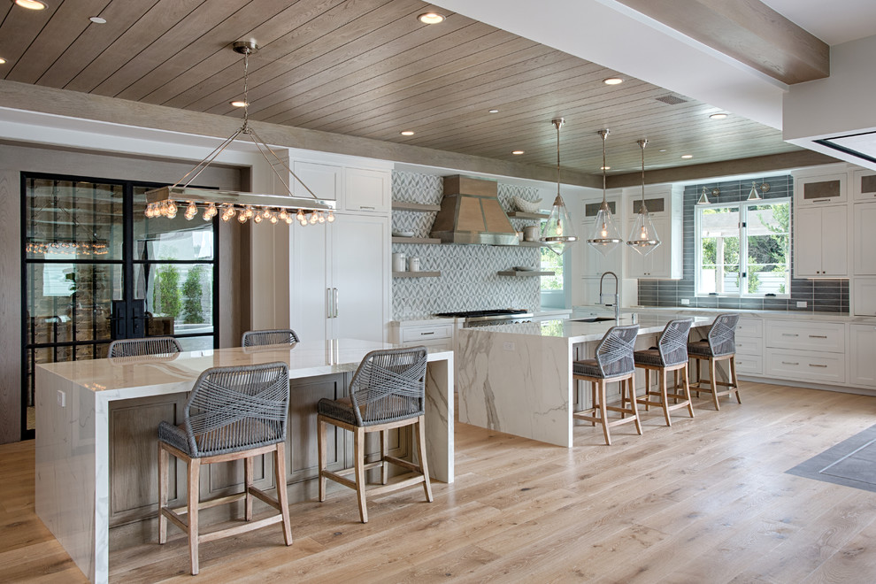 White Oak Kitchen Ceiling - Beach Style - Kitchen - Orange County - by ...