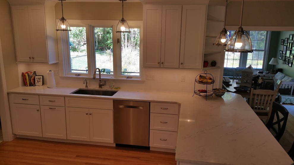 White on white Traditional Kitchen Bridgeport by Walker Kitchen