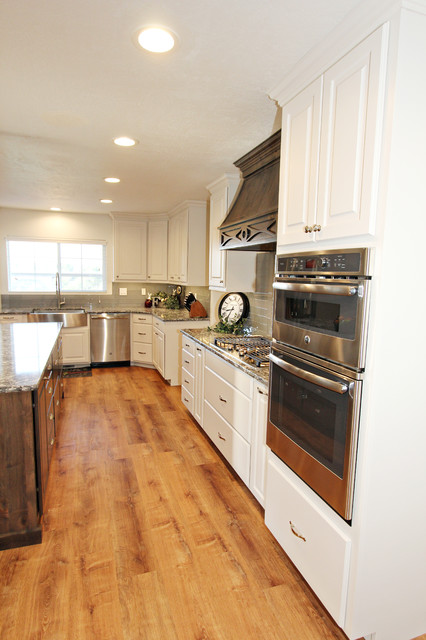 White Painted Kitchen Cabinets With Knotty Alder Twin Falls Id American Traditional Kitchen Other By Premier Woodworking Houzz