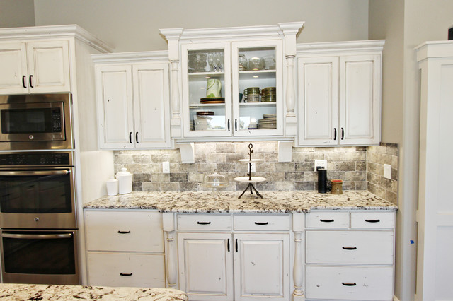 Painted Knotty Alder Cabinets