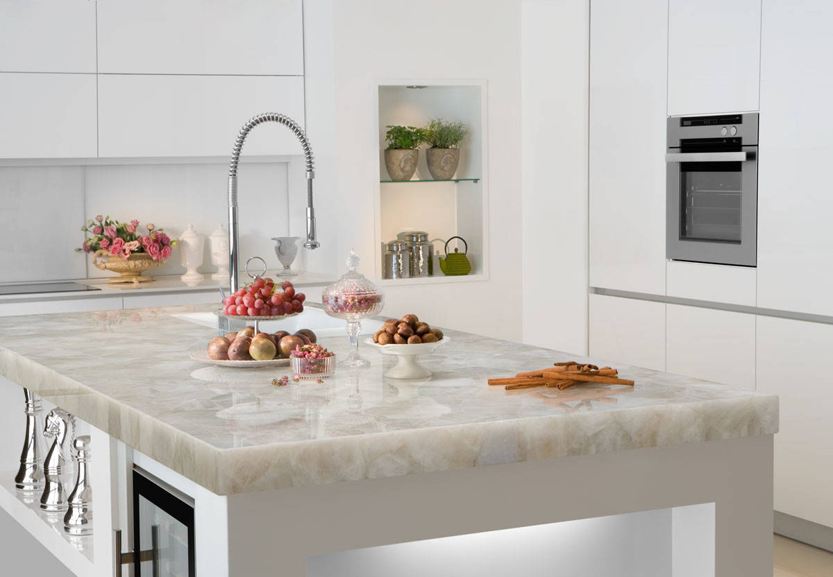 rose quartz kitchen