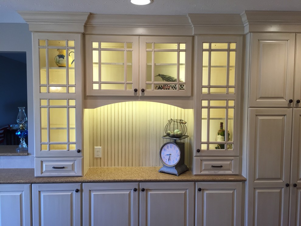 White Suede & Basil Kitchen Transitional Kitchen Omaha by