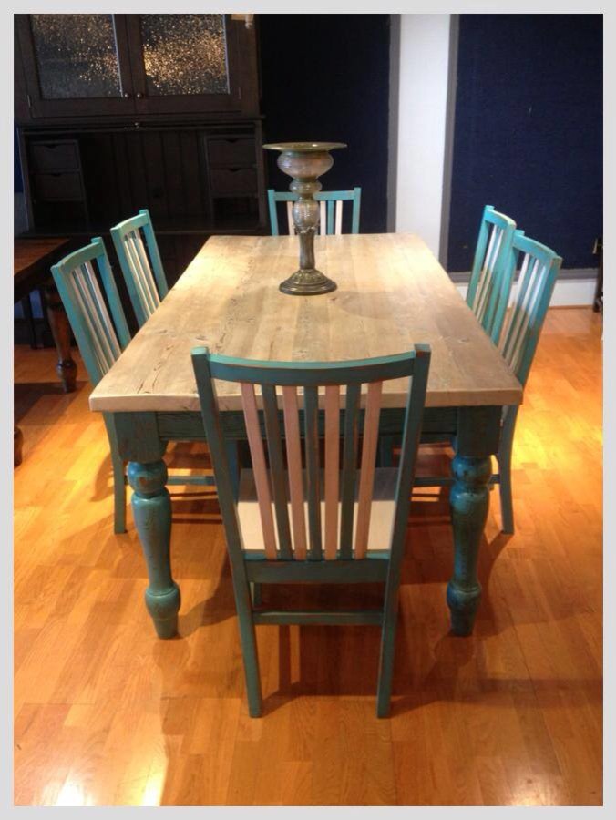 White Washed Teal Farmhouse Table Beach Style Dining Room Nashville By Karmal Skillington Houzz White Washed Teal Farmhouse Table, Whitewashed Farmhouse Table