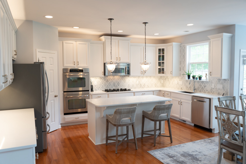 Example of a cottage chic kitchen design in Raleigh