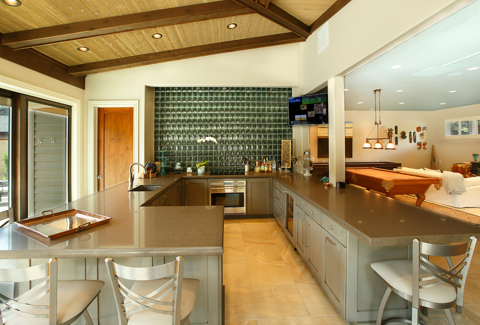 Inspiration for a small contemporary kitchen remodel in Salt Lake City