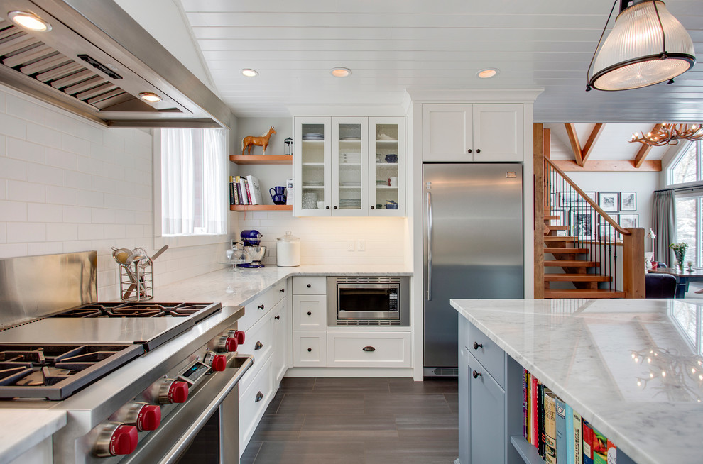 Willowbrook Homes DeWinton Acreage Renovation Farmhouse Kitchen Calgary by Willowbrook